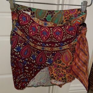 Boteh Multi Color Tie Skirt